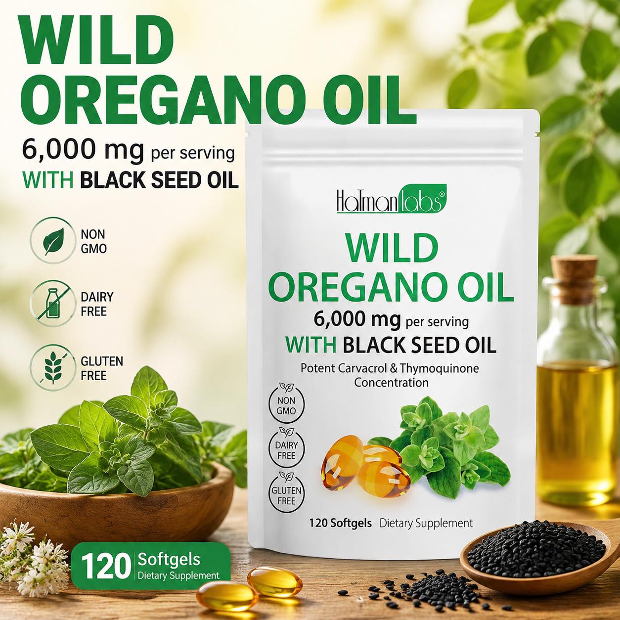 Black Seed Oil Capsule - Olio di Origano Selvatico con Olio