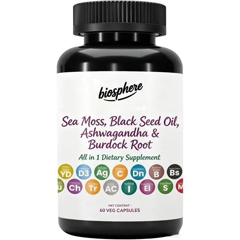 Black Seed Oil Capsule - Alghe, olio di semi neri, curcuma,